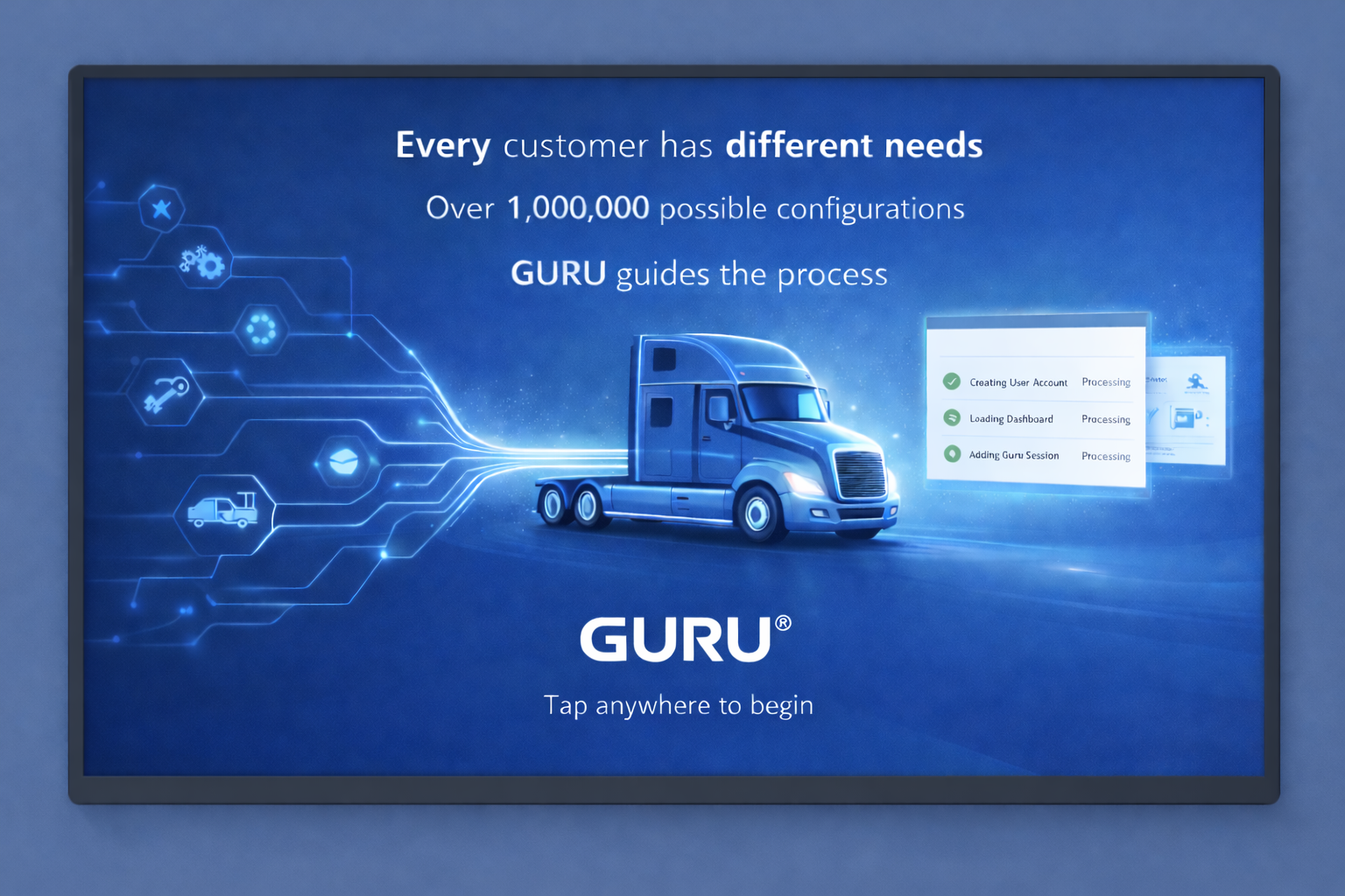 Truck and GURU kiosk concept visual