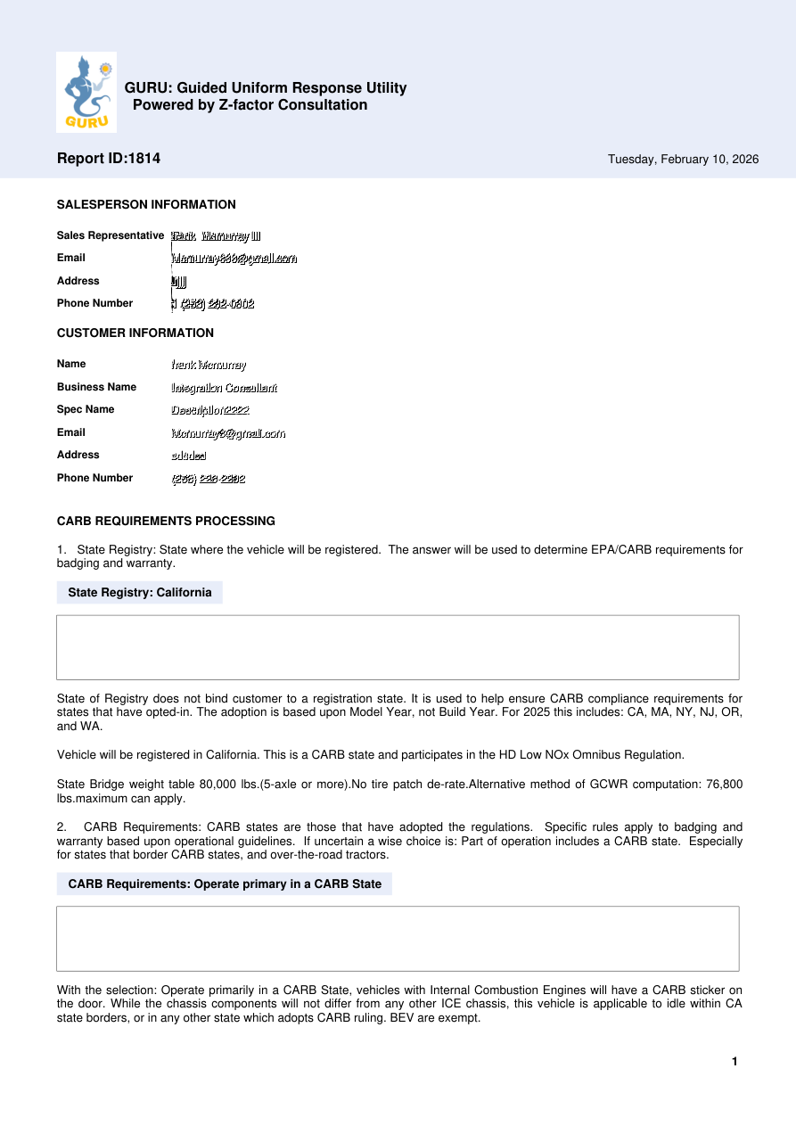 Sample report preview